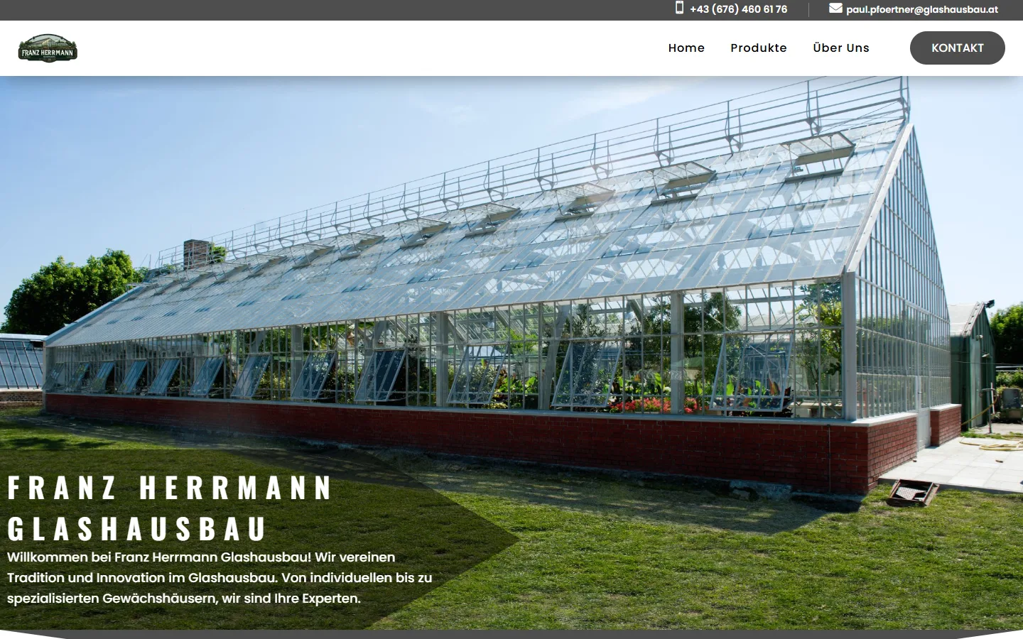 Startseite von Franz Herrmann Glashausbau