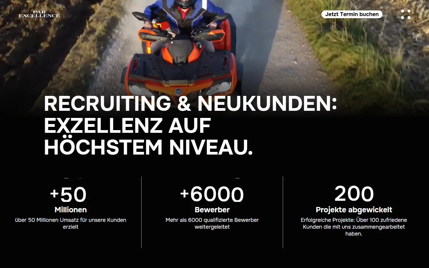 Startseite von Par Excellence Marketing